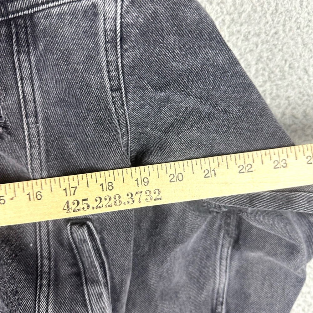 Disturbia Black Jean Jacket with White Graphic - Picture 4 of 5